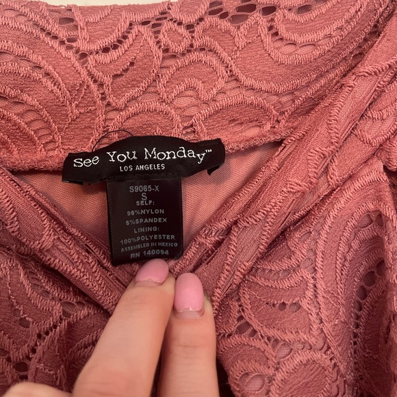 Pink Lace A Line Skirt, Size Small - Picture 7 of 11